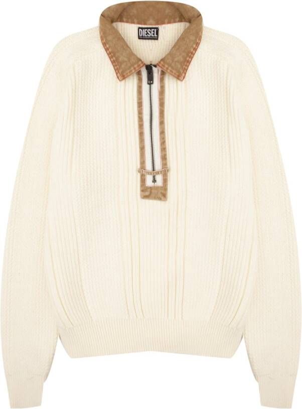 Diesel K elpaso katoenen trui , Wit, Heren