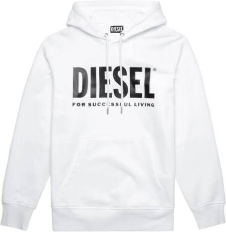 Diesel hoodie S GIRK met logo 100 bright white