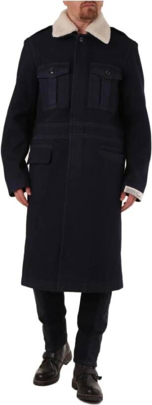 Diesel Trenchcoats & Mantels Blauw Heren