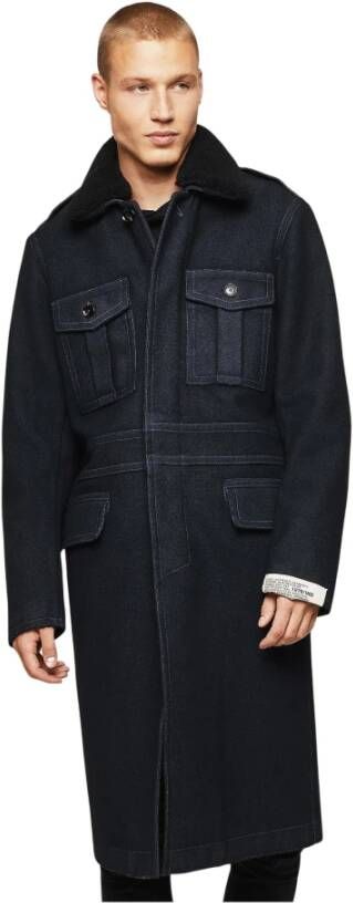 Diesel Trenchcoats & Mantels Blauw Heren