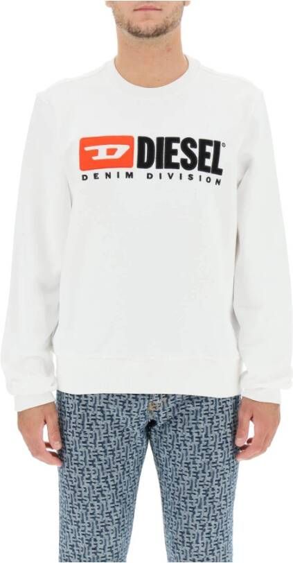 Diesel S Crew Division Sweatshirt , Wit, Heren