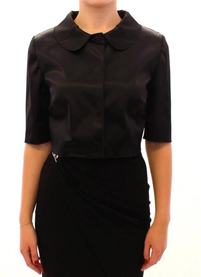 Dolce & Gabbana Bolero haalt zijn schouders op , Zwart, Dames