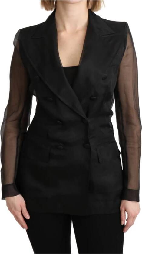 Dolce & Gabbana Double Breasted Blazer Jacket , Zwart, Dames