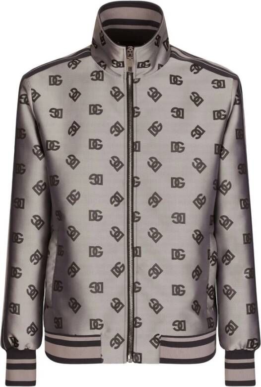 Dolce & Gabbana Jacquard jacket with monogram , Grijs, Heren