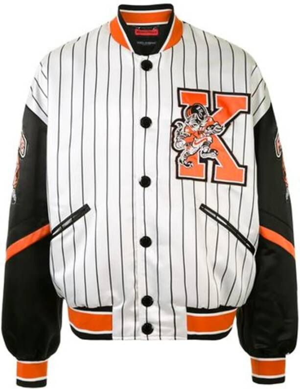 Dolce & Gabbana Bomber King Logo Dgmillennials Jacket , Wit, Heren