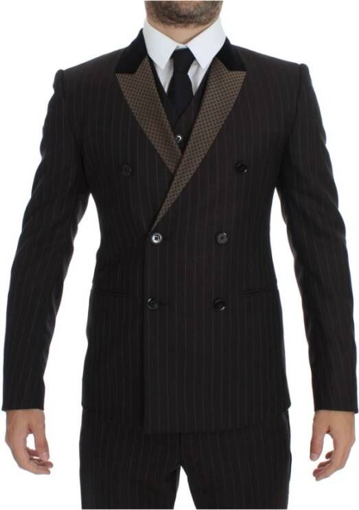 Dolce & Gabbana Pakken met dubbele borsten , Bruin, Heren
