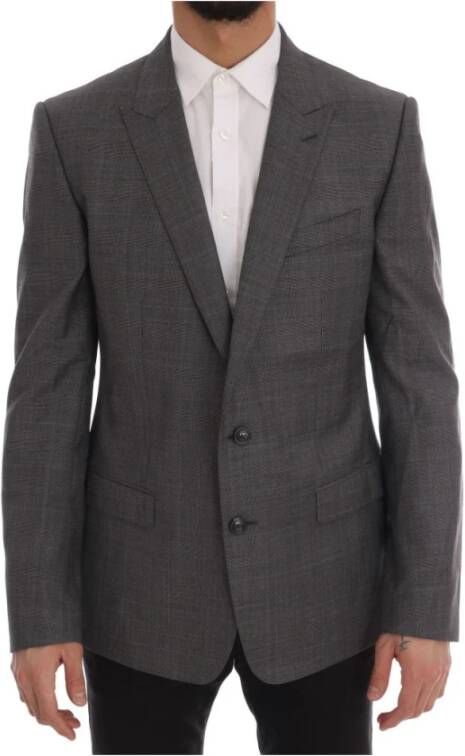 Dolce & Gabbana Martini Slim Blazer , Grijs, Heren