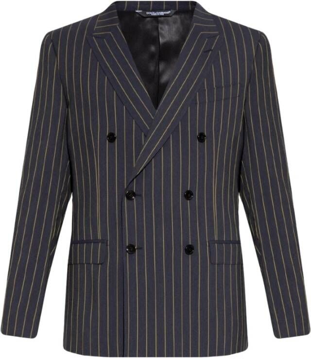Dolce & Gabbana Gestreepte blazer , Grijs, Heren