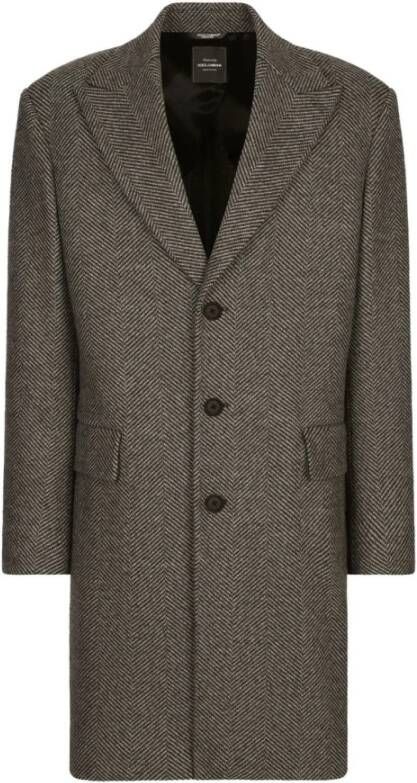 Dolce & Gabbana Enkele borsten lagen , Grijs, Heren