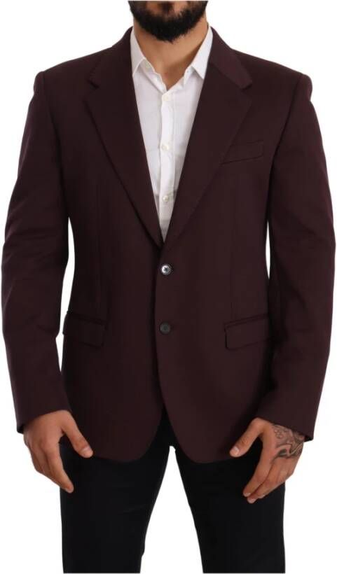 Dolce & Gabbana Katoenen slank blazerjack , Paars, Heren