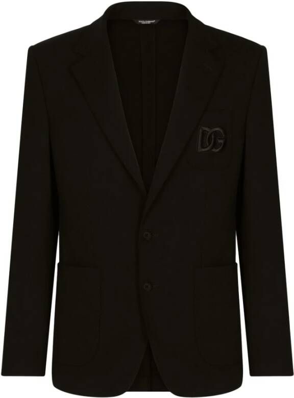 Dolce Gabbana Jackets Black , Zwart, Heren