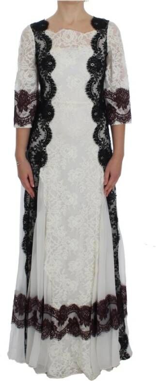 Dolce & Gabbana Full Length Gown Dress , Wit, Dames