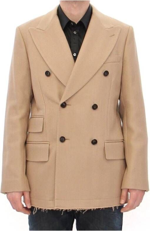 Dolce & Gabbana Double breasted jas , Beige, Heren