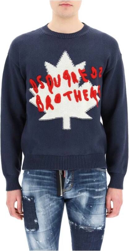 Dsquared2 Truien & Vesten Blauw Heren