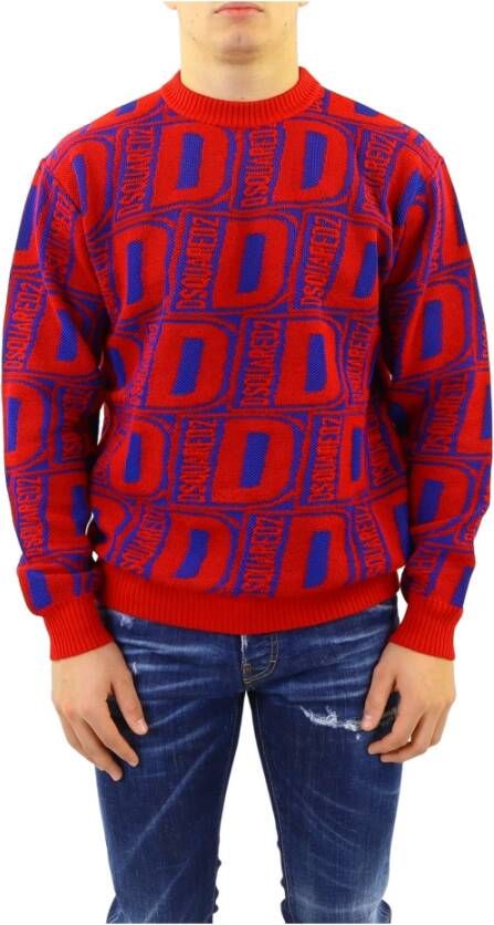 Dsquared2 Allover deon breier , Rood, Heren
