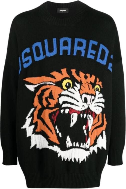Dsquared2 Gebreide kleding , Zwart, Heren