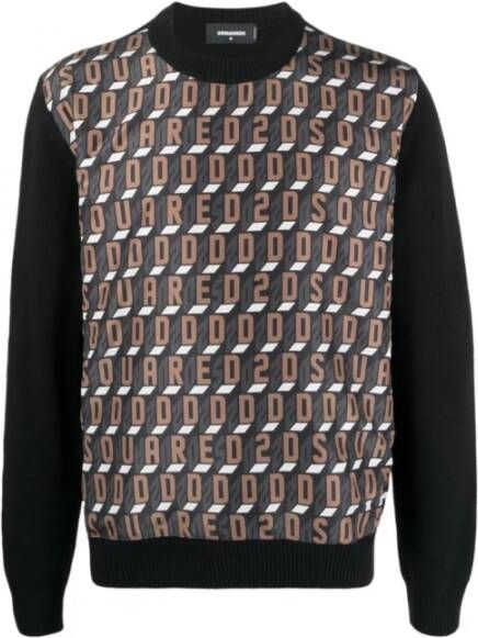 Dsquared2 Gebreide kleding , Zwart, Heren