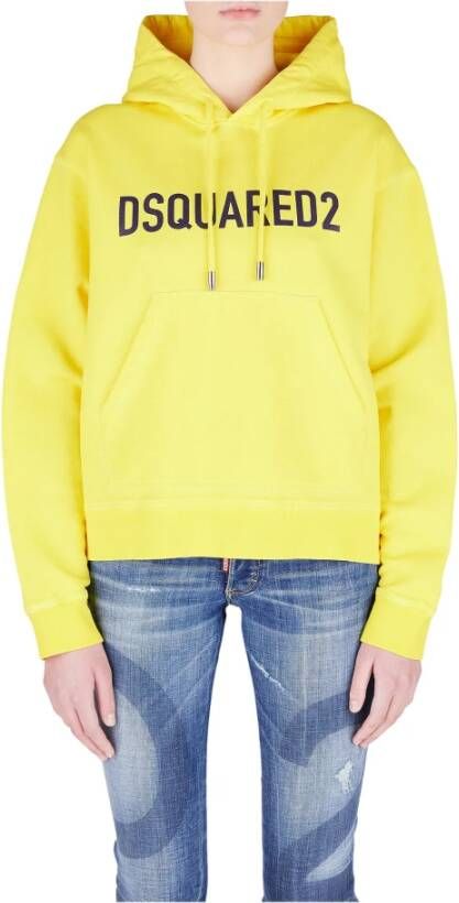 Dsquared2 Hoodies & Sweatvesten Geel Dames