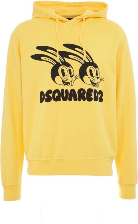 Dsquared2 Men Clothing Sweatshirts Yellow Noos , Geel, Heren