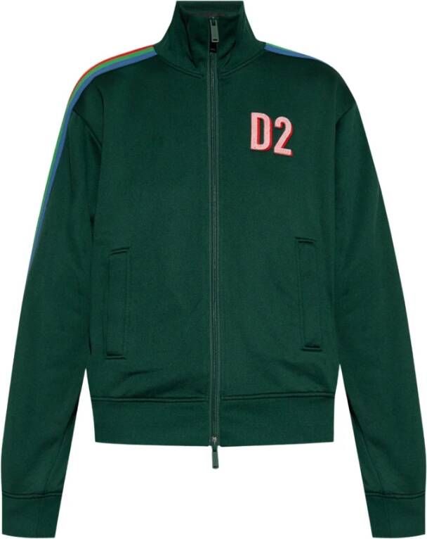 Dsquared2 Sweatshirt met staande kraag , Groen, Dames