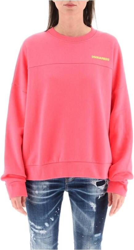 Dsquared2 Line k2 crew neck sweatshirt , Roze, Dames