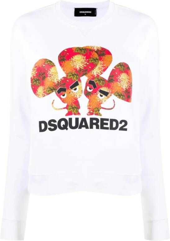 Dsquared2 Hoodies & Sweatvesten Wit Dames