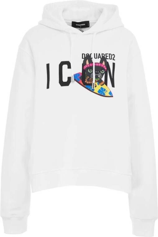Dsquared2 Hoodies & Sweatvesten Wit Dames