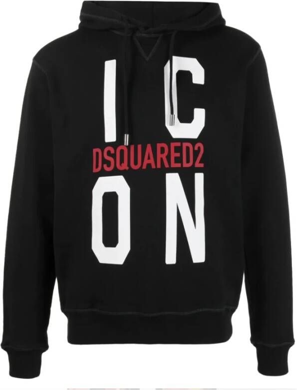 Dsquared2 Sweat en coton à intérieur molletonné , Zwart, Heren