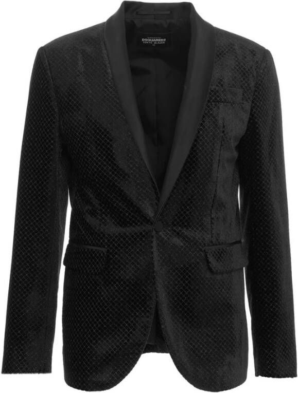 Dsquared2 Blazer Jacket , Zwart, Heren