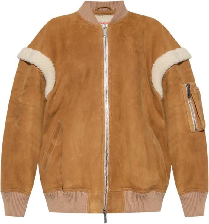 Dsquared2 Leren en Suède Jassen Bruin Dames