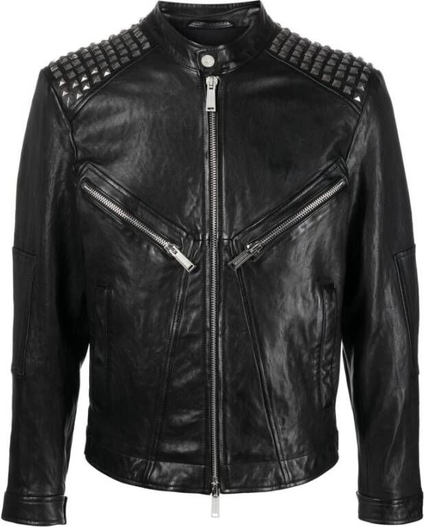 Dsquared2 Leren Jassen Zwart Heren