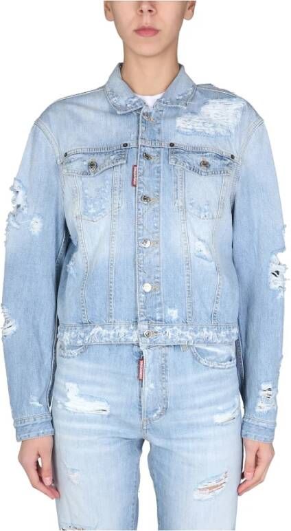 Dsquared2 Spijkerjassen Blauw Dames