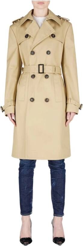 Dsquared2 Trenchcoats & Mantels Bruin Dames
