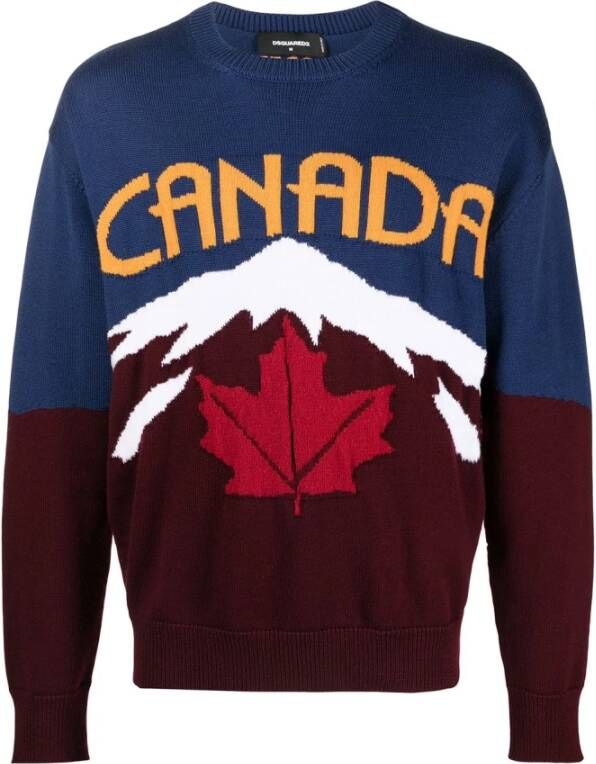 Dsquared2 Intarsia brew jumper , Blauw, Heren