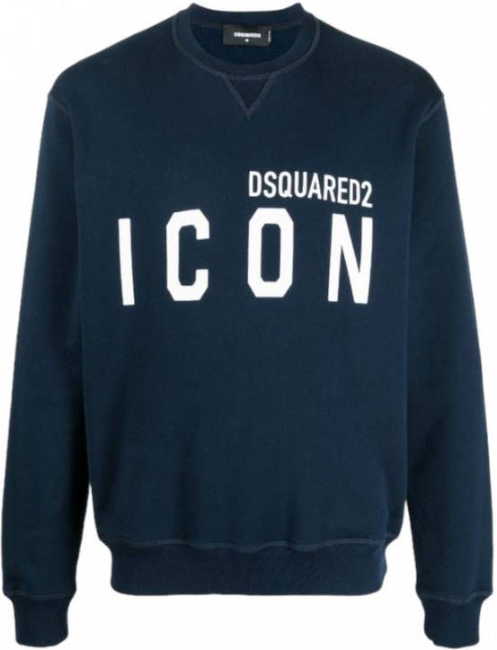 Dsquared2 Icon Logo Sweatshirt , Blauw, Heren