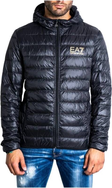 ea7 Armani 8Npb02 Pn29Z Men Woven Down Jacket Black Emporio Armani , Zwart, Heren