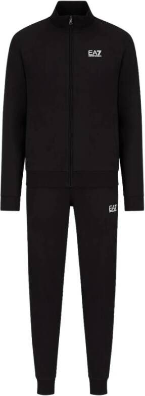 Emporio Armani EA7 Tracksuit plain front and back pockets , Zwart, Heren