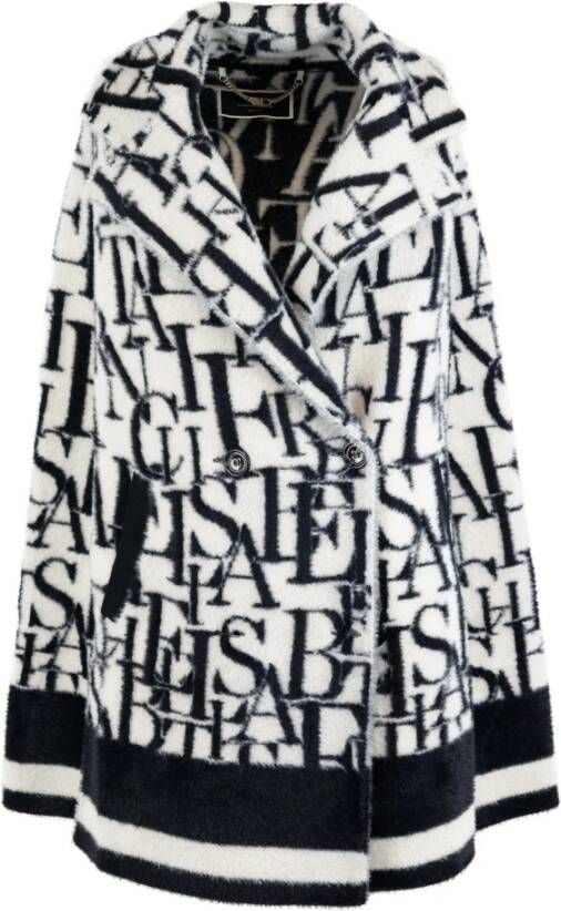 Elisabetta Franchi Poncho's Zwart Dames