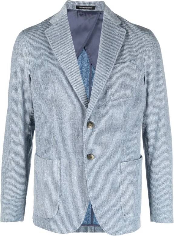 Emporio Armani Jackets Clear Blue , Blauw, Heren