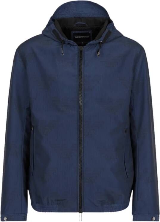 Emporio Armani Sportjack met kap , Blauw, Heren
