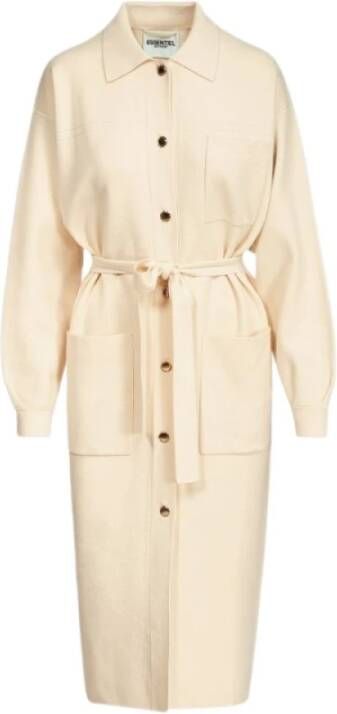 Essentiel Antwerp Jas met enkele rij knopen , Beige, Dames