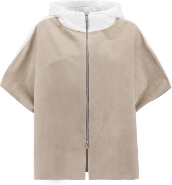 Fabiana Filippi Poncho's Beige Dames