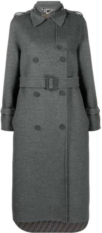 Fendi Trenchcoats & Mantels Grijs Dames