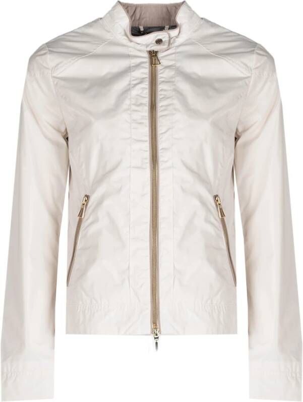 Geox , Gentian Biker, Jasje , Wit, Dames