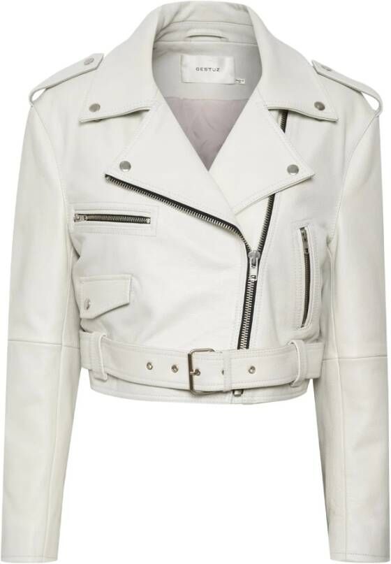 Gestuz Leren en Suède Jassen Wit Dames