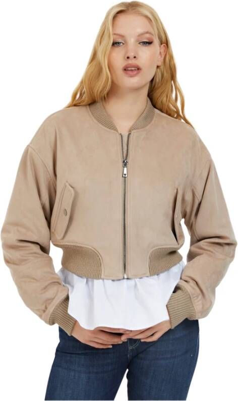 Guess Bomber jackets Beige Dames