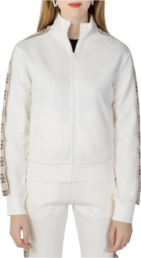 Guess Ritsjack met logo banden , Beige, Dames
