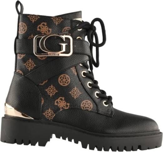 Guess Orana biker boot met gespdetail en logoprint