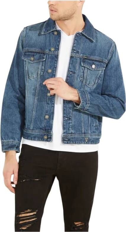 Guess Spijkerjassen Blauw Heren