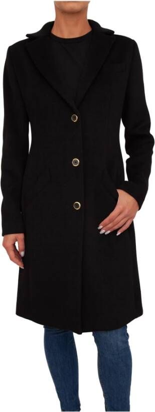 Guess Jas met enkele rij knopen , Zwart, Dames